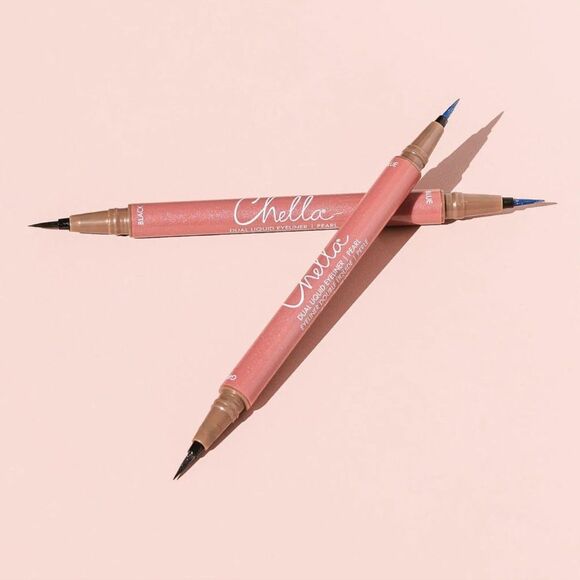 NIB Chella Dual Liquid Eyeliner in Pearl Dark Blue & Black - Picture 8 of 12